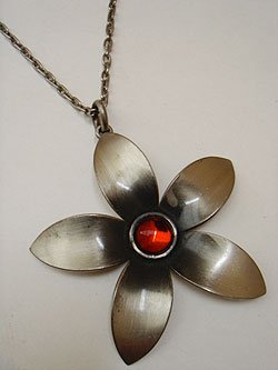 画像1: "Dansk" flower necklace