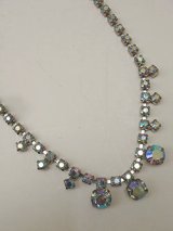 rhinestone blue necklace