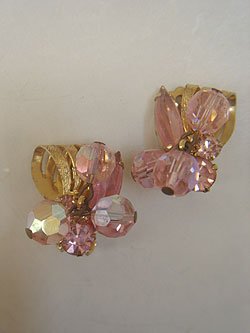 画像1: gold & pink earring