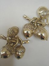 gold acorn earring