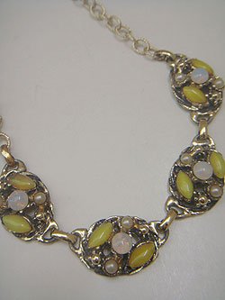 画像1: gold & yellow necklace