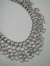 silver chain fringe necklace