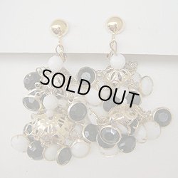 画像1: black & white chandelier earring
