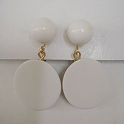 画像1: "TRIFARI" white earring