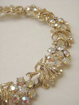 aurora rhinestone flower bracelet