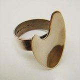 vintage modern design silver ring