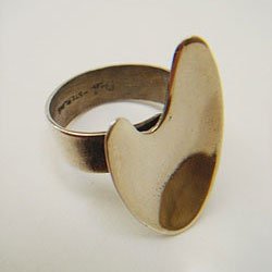 画像1: vintage modern design silver ring
