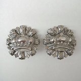 silver crown design earring