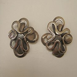 画像1: silver design earring