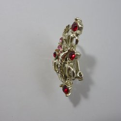 画像4: red & pink rhinestone earring