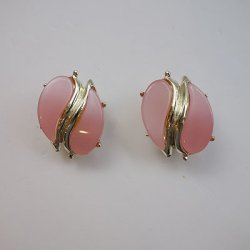 画像1: pink and gold earring