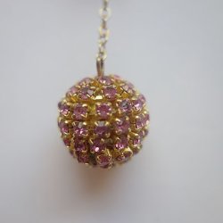 画像4: pink rhinestone ball earring