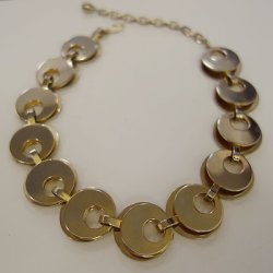 画像1: metal ring necklace