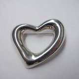 silver heart brooch