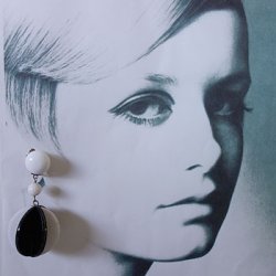 画像2: 1960's monotone circle earring