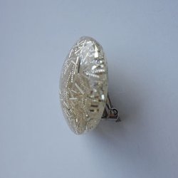 画像2: 1950's lucite silver lame earring