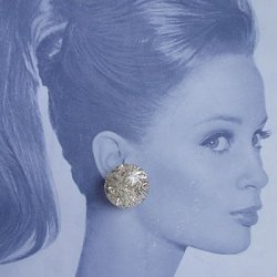 画像3: 1950's lucite silver lame earring