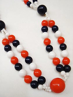 画像1: tricolore beads necklace