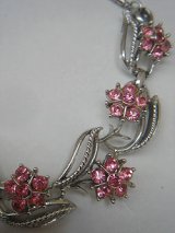 画像: "Coro" pink flower necklace