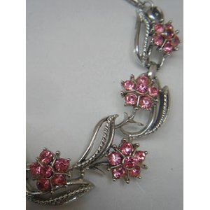 画像: "Coro" pink flower necklace