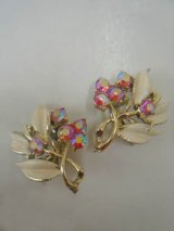 画像: "Coro" pink rhinestone earring