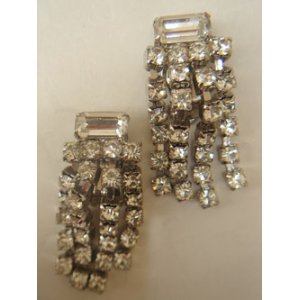 画像: rhinestone fringe earring