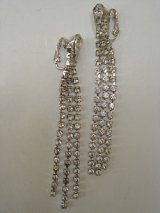 画像: rhinestone fringe earring