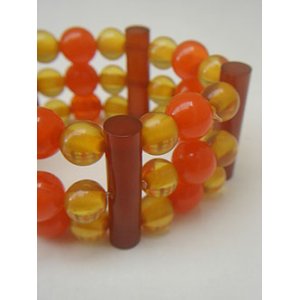 画像: orange & yellow beads bracelet