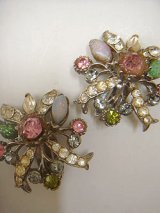 画像: "FLORENZA" color rhinestone earring