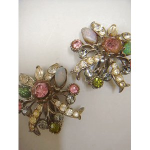 画像: "FLORENZA" color rhinestone earring