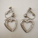 画像: rhinestone heart earring