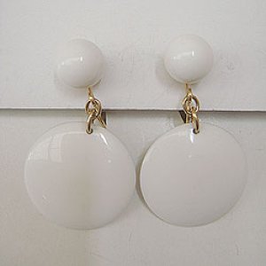 画像: "TRIFARI" white earring