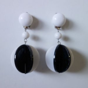 画像: 1960's monotone circle earring