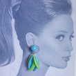 画像2: 1960's blue and green crescent earring