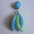 画像3: 1960's blue and green crescent earring