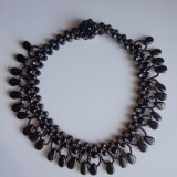 画像: black beads necklace