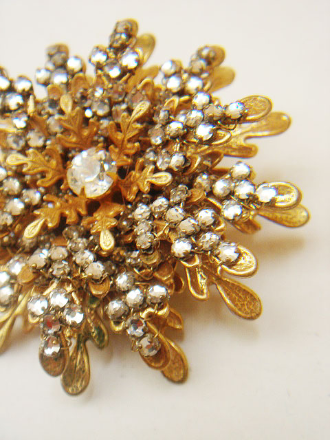 画像: "MIRIAM HASKELL" gold color brooch