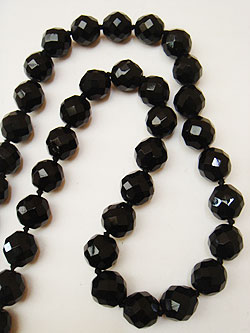 画像1: "MIRIAM HASKELL" black necklace