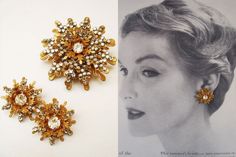 画像: "MIRIAM HASKELL" gold color earring
