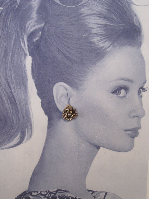 画像: silver plate flower earring