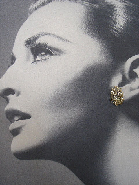 画像: "Coro" rhinestone earring