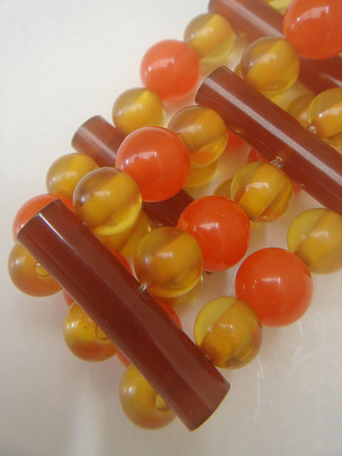 画像: orange & yellow beads bracelet