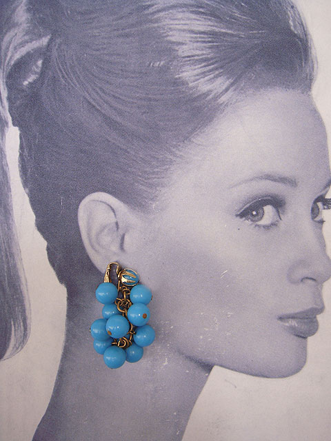 画像: turquoise beads earring