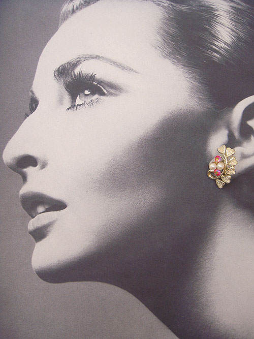 画像: "Coro" pearl & leaf earring