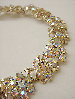 画像1: aurora rhinestone flower bracelet