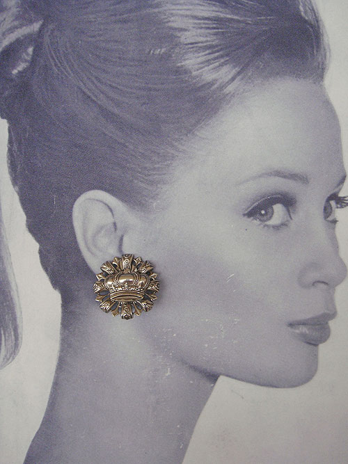 画像: silver crown design earring