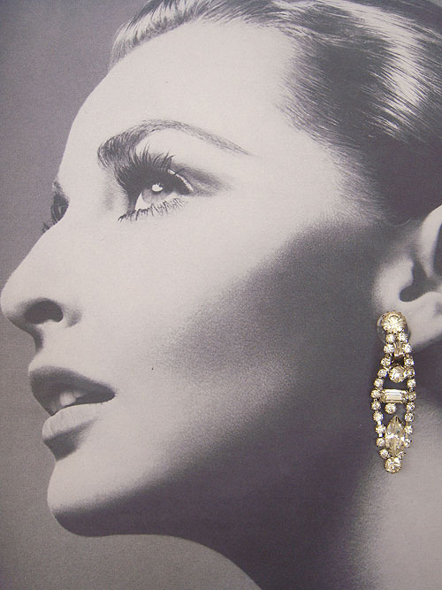 画像: rhinestone design earring