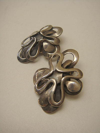 画像: silver design earring
