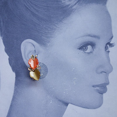 画像3: scarlet and brown leaf earring
