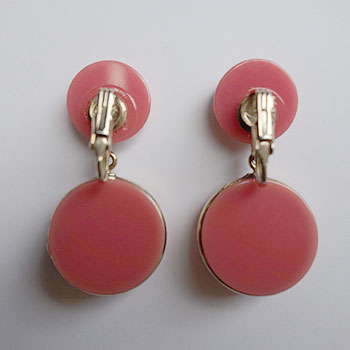 画像5: 1960's pink disk earring